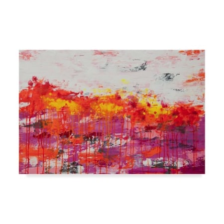 Hilary Winfield 'Lithosphere Pink Yellow' Canvas Art,30x47